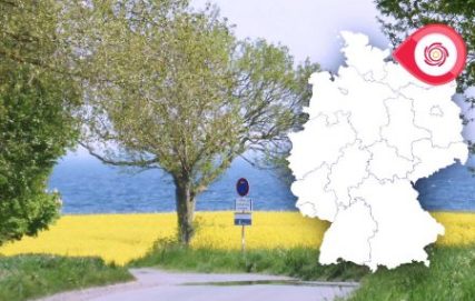 Bild der Lage vom Campingplatz mit Karte und Aussicht